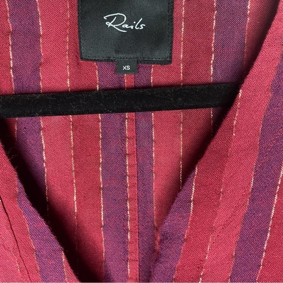 Rails Thea Rouge Stripe Red Crop Top - Picture 3 of 9